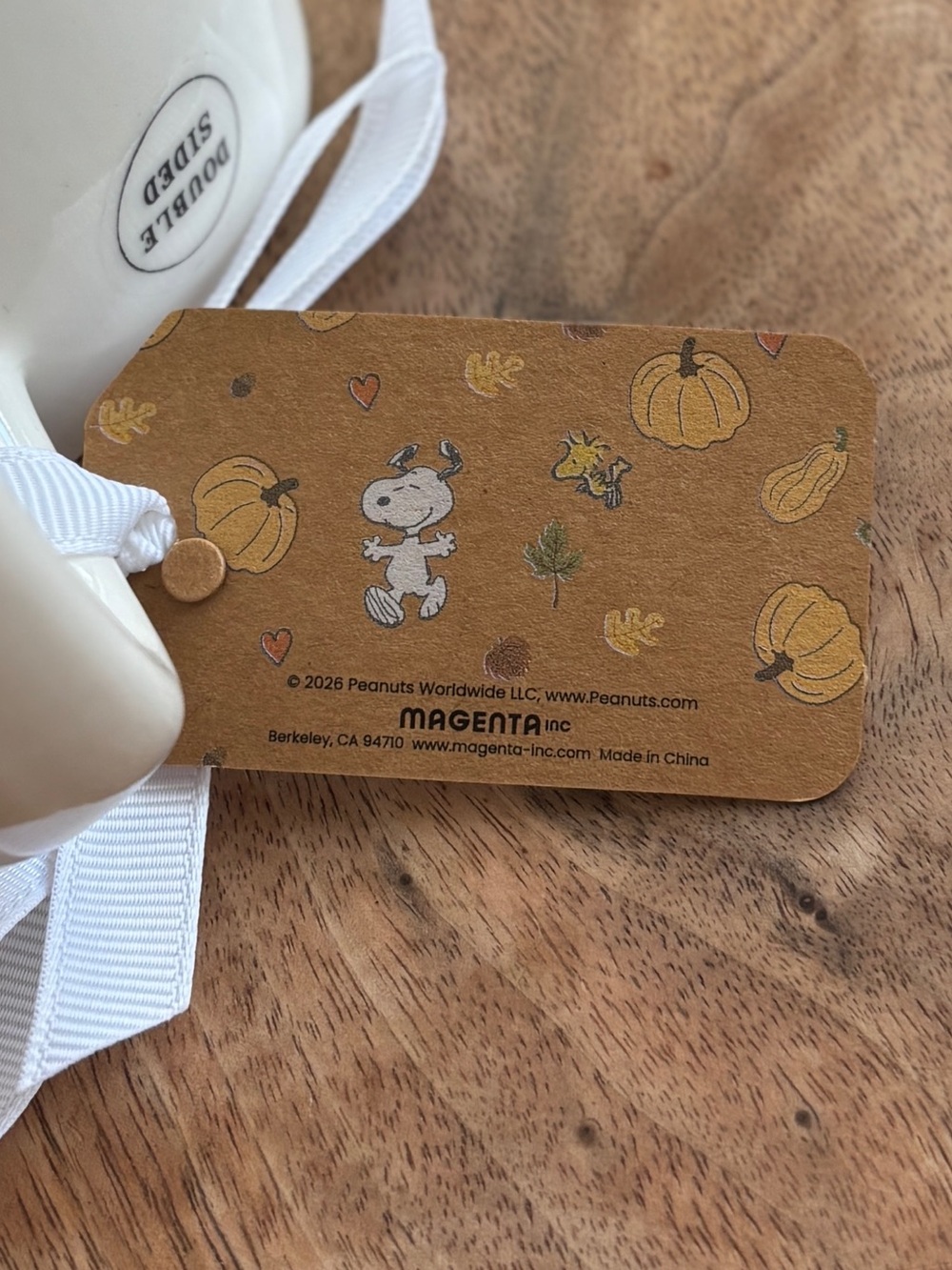 Peanuts x Rae Dunn Snoopy Plaid Autumn Mug Fall is in the Air - Picture 6 of 12
